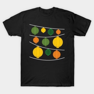 Lanterns | Green Yellow Orange T-Shirt